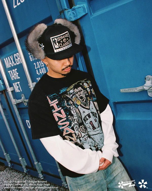 LINSANITY TEE IN VINTAGE BLACK