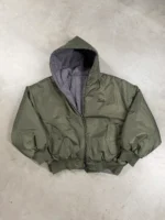 REVERSIBLE HOODED BOMBER JACKET