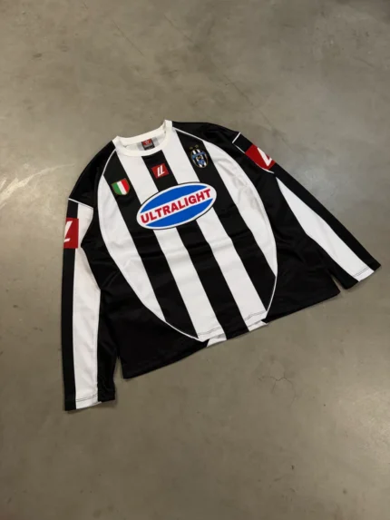 JUVE LONGSLEEVE JERSEY IN WHITE/BLACK