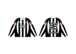 JUVE LONGSLEEVE JERSEY IN WHITE/BLACK