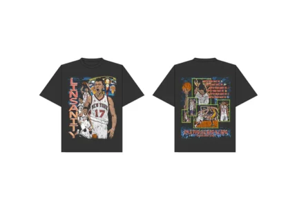 LINSANITY TEE IN VINTAGE BLACK