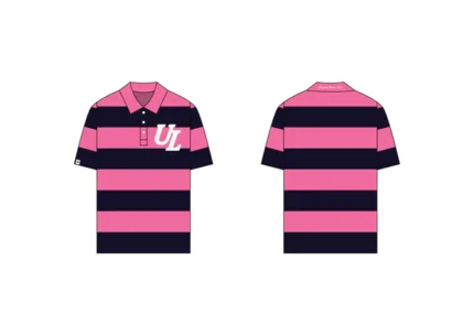 ICON POLO IN BLACK/PINK