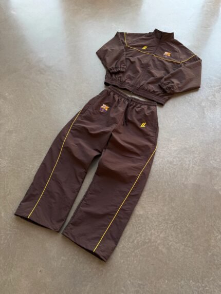 BROWN BARCA TRACKPANTS
