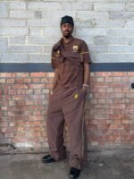BROWN BARCA TRACKPANTS
